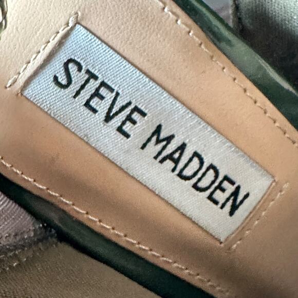 Steve Madden Boots Beverley Camouflage Mesh Green Over Knee Boot Women's Size 6 - Picture 5 of 11